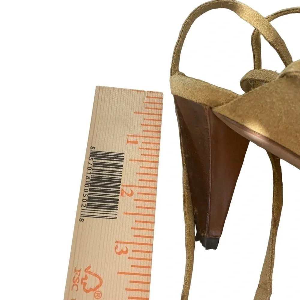 Mui Mui Strappy Suede Heeled Sandals Sz 35 (US Size 5 via chart)
